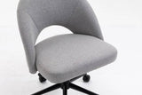 Darrahopens Furniture > Office Fabric Office Chair Computer Upholstered Swivel Home Desk Chair  Grey