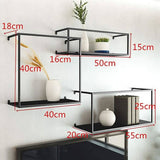 Darrahopens Furniture > Office Floating Shelves Retro Industrial Ledge Black Metal Display Stand