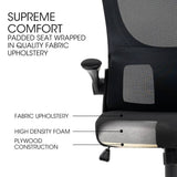 Darrahopens Furniture > Office FORTIA Ergonomic Mesh Office Chair Computer Seat Adjustable Recline, Black