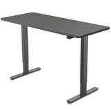 Darrahopens Furniture > Office FORTIA Sit Stand Standing Desk, 140x60cm, 72-118cm Height Adjustable, 70kg Load, Black/Black Frame