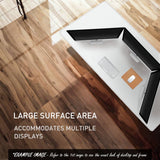 Darrahopens Furniture > Office FORTIA Standing Desk, 150x70cm, 62-128cm Height, 2 Motors, 120KG Load, Matte White/White Frame