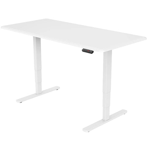 Darrahopens Furniture > Office FORTIA Standing Desk, 150x70cm, 62-128cm Height, 2 Motors, 120KG Load, Matte White/White Frame