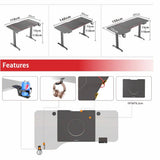 Darrahopens Furniture > Office Gaming Standing Desk Home Office Lift Electric Height Adjustable Sit To Stand Motorized Standing Desk 1460
