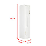 darrahopens Furniture > Office Grey Two-Door L-shaped Office Gym Shed Storage Lockers