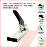 darrahopens Furniture > Office Heavy Duty Home Office Stapler 100 sheets capacity - Inc Pack of 1000 staples