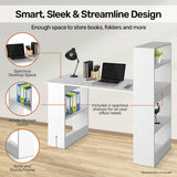 Darrahopens Furniture > Office Home Master Computer/Work Desk Attached Shelving Spacious Modern 120 x 120cm