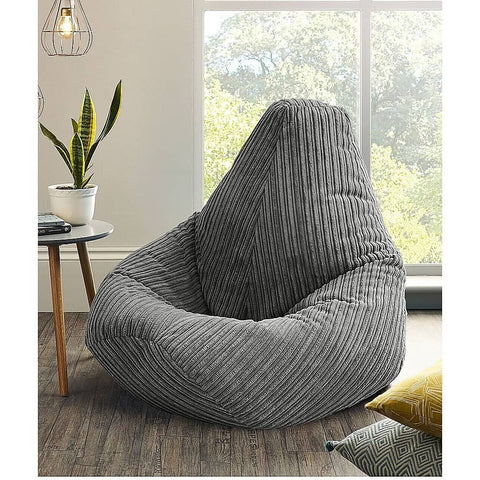 Darrahopens Furniture > Office Jumbo Cord Beanbag Chair Cover Unfilled Large Bean Bag - Grey