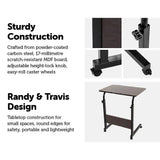 darrahopens Furniture > Office Mobile Laptop Desk Bed Stand Computer Table Adjustable Notebook Bedside Table
