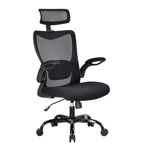 Darrahopens Furniture > Office MONA Ergonomic High Back Flipped Armrest Task Chair In Black