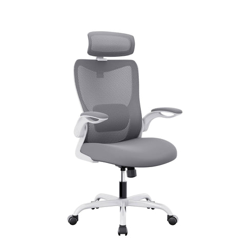 Darrahopens Furniture > Office MONA Ergonomic High Back Flipped Armrest Task Chair In Grey