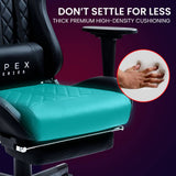 Darrahopens Furniture > Office OVERDRIVE Apex Series Reclining Gaming Ergonomic Office Chair with Footrest, Black