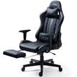 Darrahopens Furniture > Office OVERDRIVE Apex Series Reclining Gaming Ergonomic Office Chair with Footrest, Black