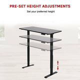 darrahopens Furniture > Office Palermo Standing Desk Sit Stand Height Adjustable Motorised 140cm Table Dual Motor