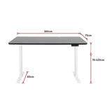 darrahopens Furniture > Office Palermo Standing Desk Sit Stand Height Adjustable Motorised 160cm Table Dual Motor