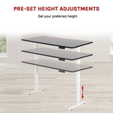 darrahopens Furniture > Office Palermo Standing Desk Sit Stand Height Adjustable Motorised 160cm Table Dual Motor