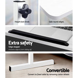 darrahopens Furniture > Office Portable Mobile Laptop Desk Notebook Computer Height Adjustable Table Sit Stand Study Office Work White