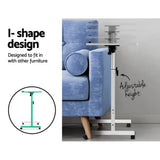 darrahopens Furniture > Office Portable Mobile Laptop Desk Notebook Computer Height Adjustable Table Sit Stand Study Office Work White