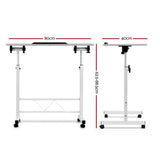 darrahopens Furniture > Office Portable Mobile Laptop Desk Notebook Computer Height Adjustable Table Sit Stand Study Office Work White
