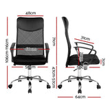 darrahopens Furniture > Office PU Leather Mesh High Back Office Chair - Black