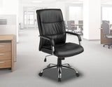 darrahopens Furniture > Office PU Leather Office Chair Executive Padded Black