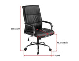 darrahopens Furniture > Office PU Leather Office Chair Executive Padded Black