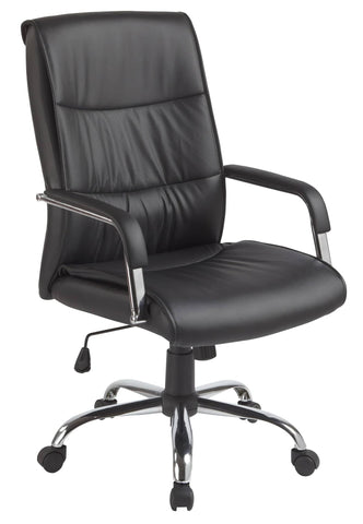 darrahopens Furniture > Office PU Leather Office Chair Executive Padded Black