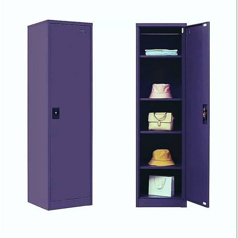 Darrahopens Furniture > Office Single-Door Metal Tall Cabinet Shelf Storage for Home Office Gym