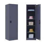 Darrahopens Furniture > Office Single-Door Metal Tall Cabinet Shelf Storage for Home Office Gym