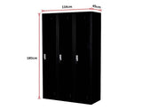 darrahopens Furniture > Office Three-Door Side by Side Office Gym Shed Storage Locker