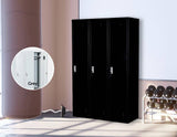 darrahopens Furniture > Office Three-Door Side by Side Office Gym Shed Storage Locker