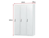 darrahopens Furniture > Office Three-Door Side by Side Office Gym Shed Storage Locker