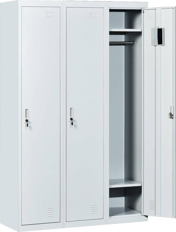 darrahopens Furniture > Office Three-Door Side by Side Office Gym Shed Storage Locker