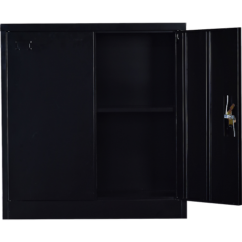 darrahopens Furniture > Office Two-Door Shelf Office Gym Filing Storage Locker Cabinet Safe