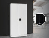 darrahopens Furniture > Office Two-Door Shelf Office Gym Filing Storage Locker Cabinet Safe