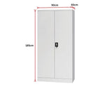 darrahopens Furniture > Office Two-Door Shelf Office Gym Filing Storage Locker Cabinet Safe