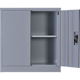 darrahopens Furniture > Office Two-Door Shelf Office Gym Filing Storage Locker Cabinet Safe