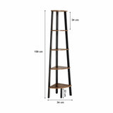 Darrahopens Furniture > Office VASAGLE Corner Shelf 5-Tier Industrial Ladder Bookcase