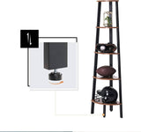 Darrahopens Furniture > Office VASAGLE Corner Shelf 5-Tier Industrial Ladder Bookcase