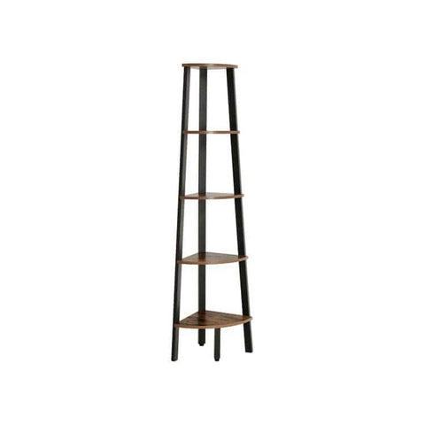 Darrahopens Furniture > Office VASAGLE Corner Shelf 5-Tier Industrial Ladder Bookcase
