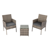 Darrahopens Furniture > Outdoor 2 Seater PE Rattan Outdoor Furniture Chat Set- Mixed Grey