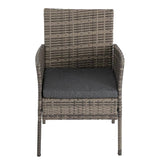 Darrahopens Furniture > Outdoor 2 Seater PE Rattan Outdoor Furniture Chat Set- Mixed Grey