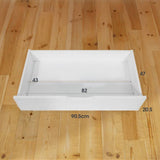 Darrahopens Furniture > Outdoor 2 x Wooden Bed Frame Storage Trundle Drawers-White
