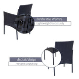 Darrahopens Furniture > Outdoor 3PC Outdoor Table and Chairs Set - Black