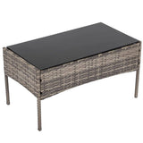Darrahopens Furniture > Outdoor 4 Seater Wicker Outdoor Lounge Set – Mixed Grey