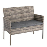 Darrahopens Furniture > Outdoor 4 Seater Wicker Outdoor Lounge Set – Mixed Grey