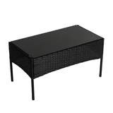 Darrahopens Furniture > Outdoor 4 Seater Wicker Outdoor Lounge Set - Black
