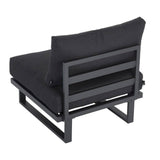 Darrahopens Furniture > Outdoor 7PC Outdoor Aluminum Lounge  Set with 2 Polywood Coffee Table