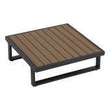 Darrahopens Furniture > Outdoor 7PC Outdoor Aluminum Lounge  Set with 2 Polywood Coffee Table