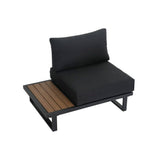 Darrahopens Furniture > Outdoor 7PC Outdoor Aluminum Lounge  Set with 2 Polywood Coffee Table