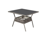Darrahopens Furniture > Outdoor 8PC Outdoor Dining Set Wicker Table & Chairs-Grey